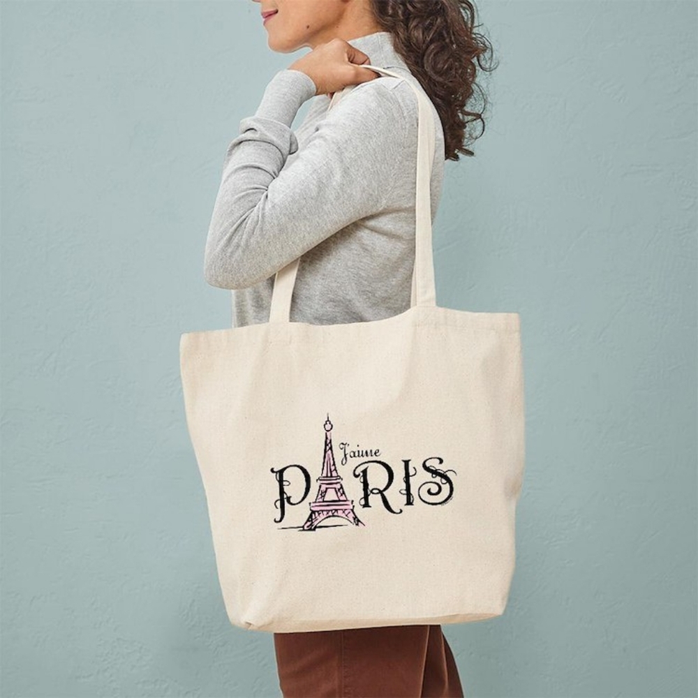 Paris Canvas Tote Bag